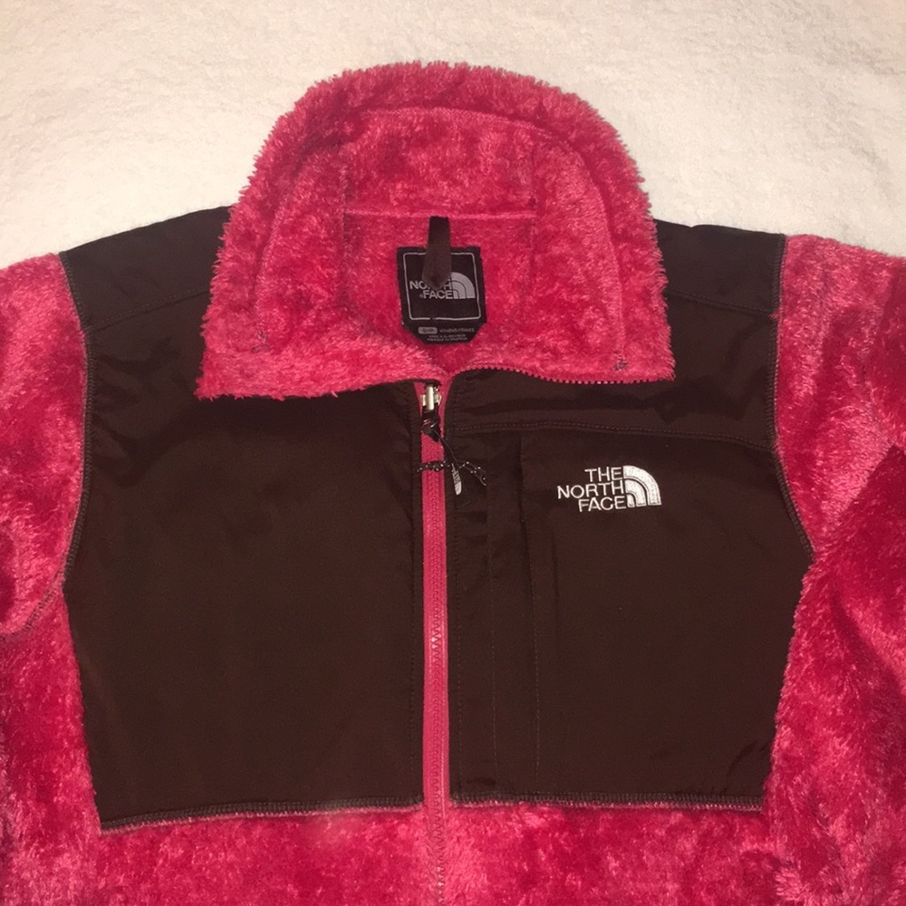 North Face Pink Fuzzy Jacket